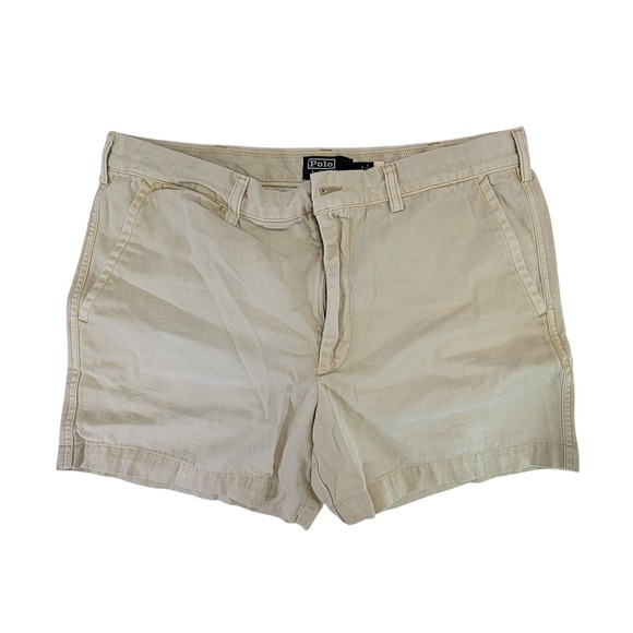 Polo Ralph Lauren Pants - Polo Ralph Lauren Khaki Cotton Twill Shorts Women's Size 36